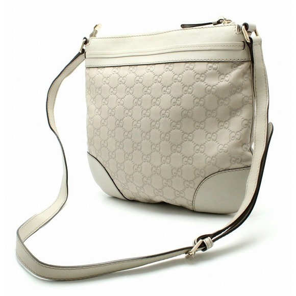 Gucci Bag Leather Ivory sima White Shoulder - Picture 1 of 9